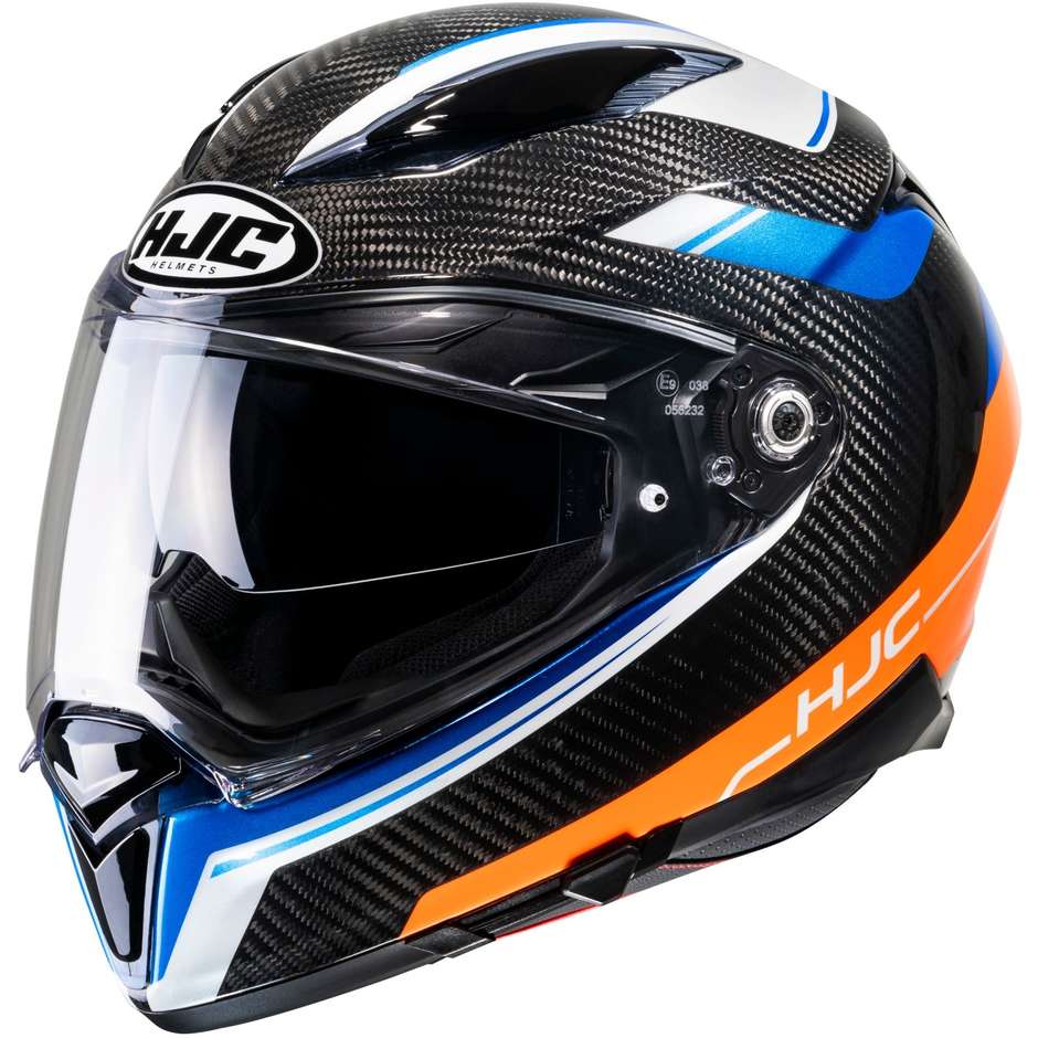 Integral Motorcycle Helmet Hjc F70 CARBON UBIS MC27 Blue Orange
