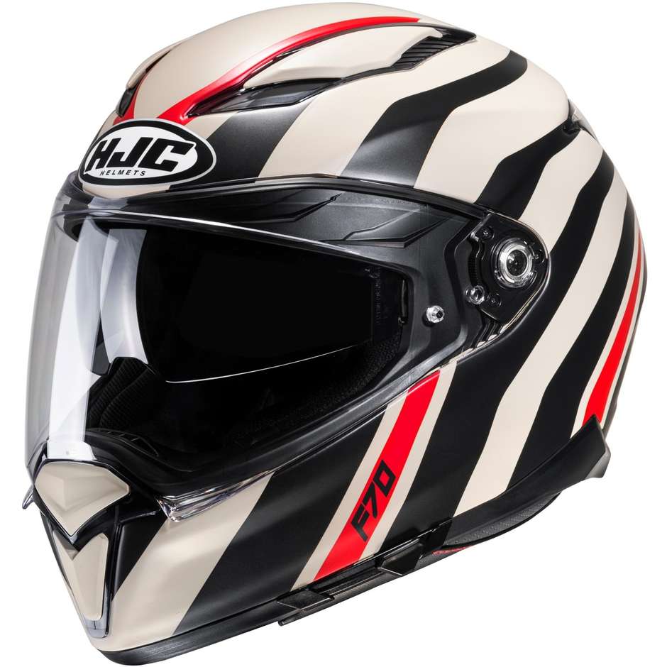 Integral Motorcycle Helmet Hjc F70 GALLA MC9SF White Black Red Matt
