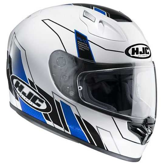 Integral motorcycle helmet HJC FG-17 Zodd Black White Blue MC-2