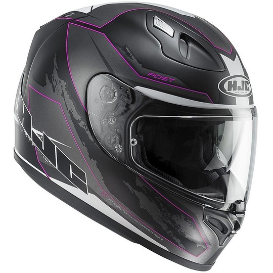 Integral Motorcycle Helmet HJC FG-ST Double Visor Besty MC-8SF Black Fuchsia
