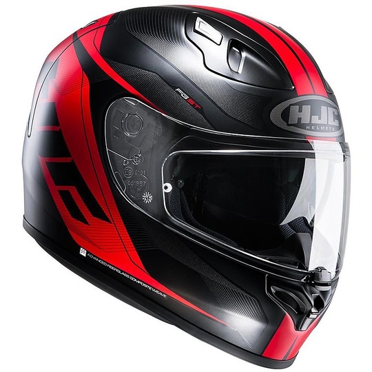 Integral Motorcycle Helmet HJC FG-ST Double Visor Chrono MC-1SF Black Red