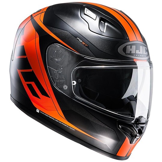 Integral Motorcycle Helmet HJC FG-ST Double Visor Chrono MC-7SF Black Orange