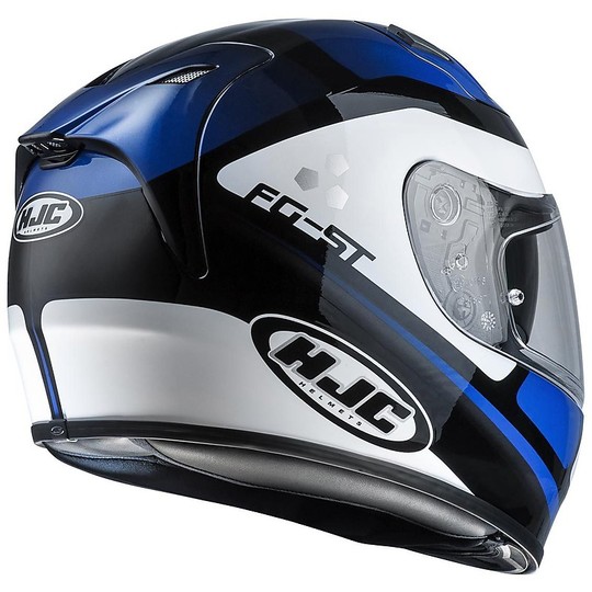 Integral Motorcycle Helmet HJC FG-ST Double Visor Cinnati MC-2 Black White Blue