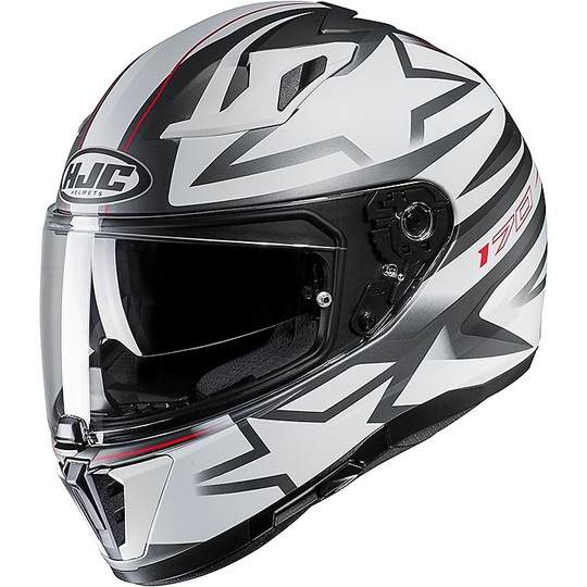 Integral Motorcycle Helmet HJC I70 Double Visor Cravia MC10SF White Gray