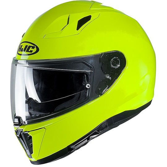 Integral Motorcycle Helmet HJC I70 Double Visor Fluo Yellow