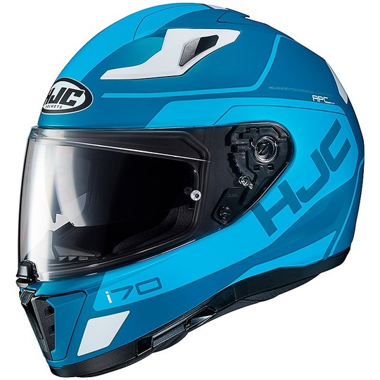 Integral Motorcycle Helmet HJC I70 Double Visor Karon MC2SF Light Blue