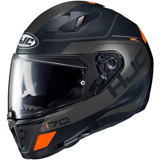 Integral Motorcycle Helmet HJC I70 Double Visor Karon MC5SF Black Orange