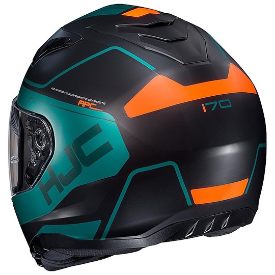 Integral Motorcycle Helmet HJC I70 Double Visor Karon MC5SF Black Orange