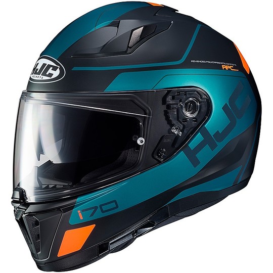 Integral Motorcycle Helmet HJC I70 Double Visor Karon MC6HSF Black Blue