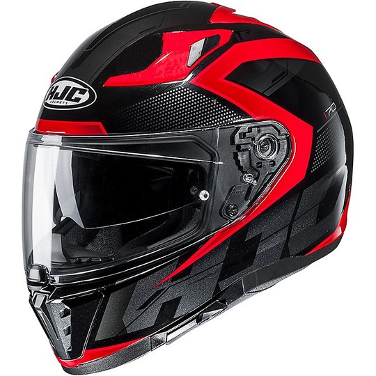 Integral Motorcycle Helmet HJC I70 Double Visor MC1 Black Red
