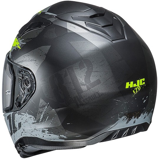 Integral Motorcycle Helmet HJC I70 Double Visor Rias MC4HSF Black Yellow