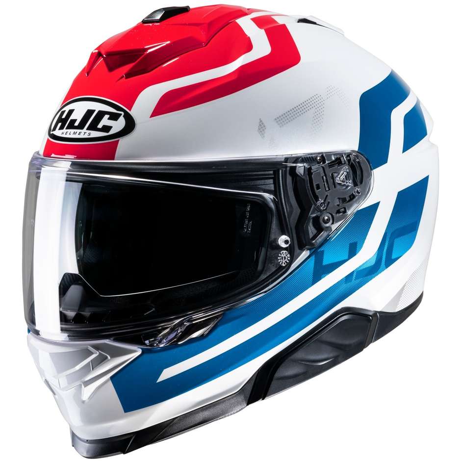 Integral Motorcycle Helmet Hjc i71 ENTA MC21 White Blue Red