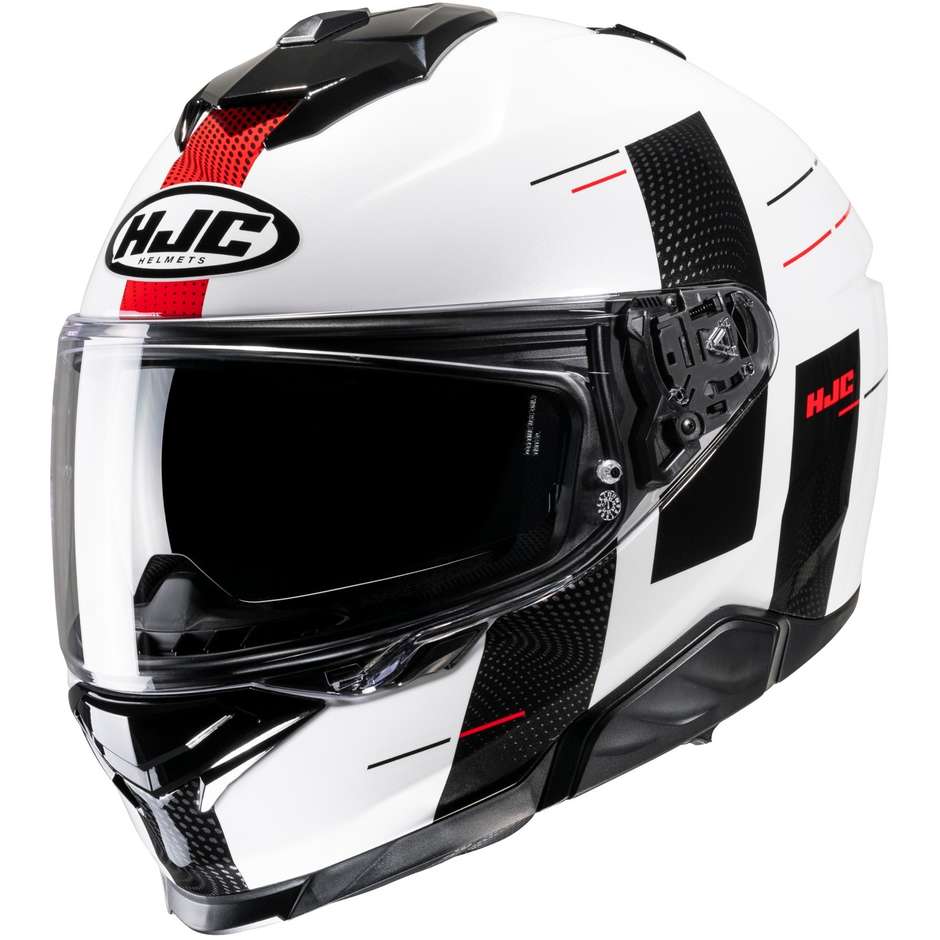Integral Motorcycle Helmet Hjc i71 PEKA MC1 White Black Red