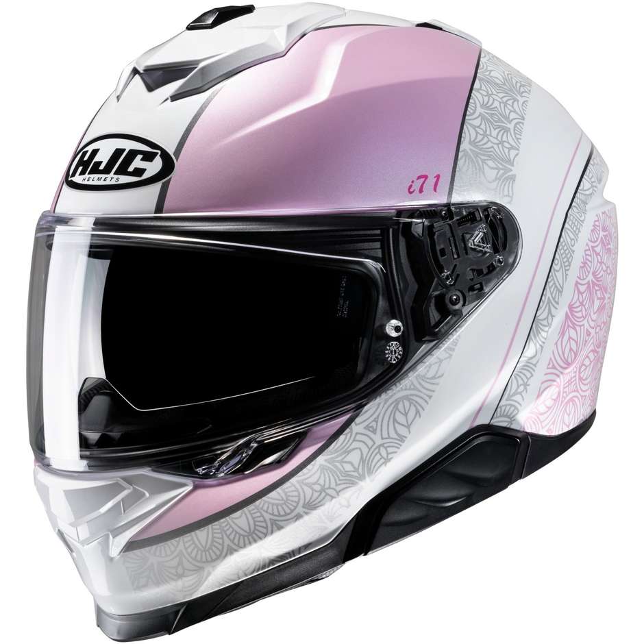 Integral Motorcycle Helmet Hjc i71 SERA MC8 White Pink
