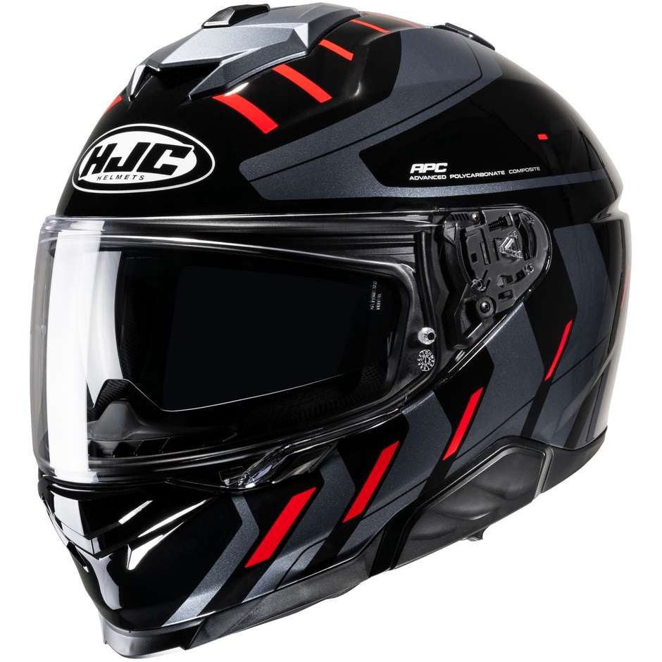 Integral Motorcycle Helmet Hjc i71 SIMO MC1 Black Red