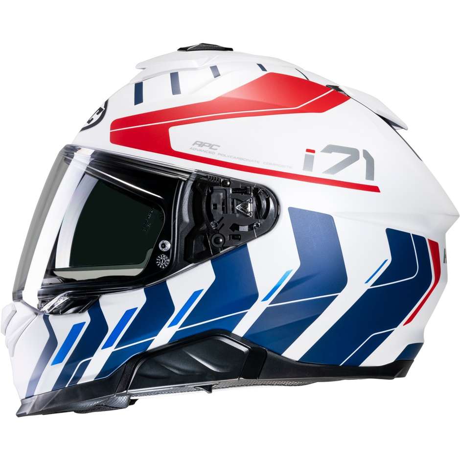 Integral Motorcycle Helmet Hjc i71 SIMO MC21SF White Blue Red Matt