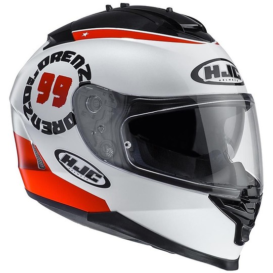 Integral Motorcycle Helmet HJC IS17 Double Visor Lorenzo Angel MC-1