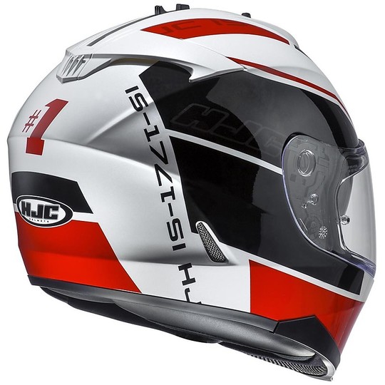 Integral Motorcycle Helmet HJC IS17 Double Visor tridents MC-4 Black Green
