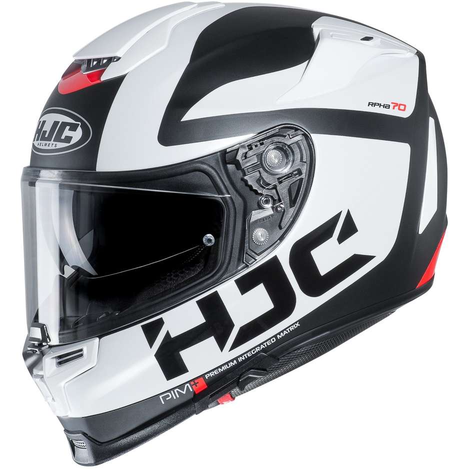 Integral motorcycle helmet Hjc RPHA 70 double visor Balius MC10SF White gray