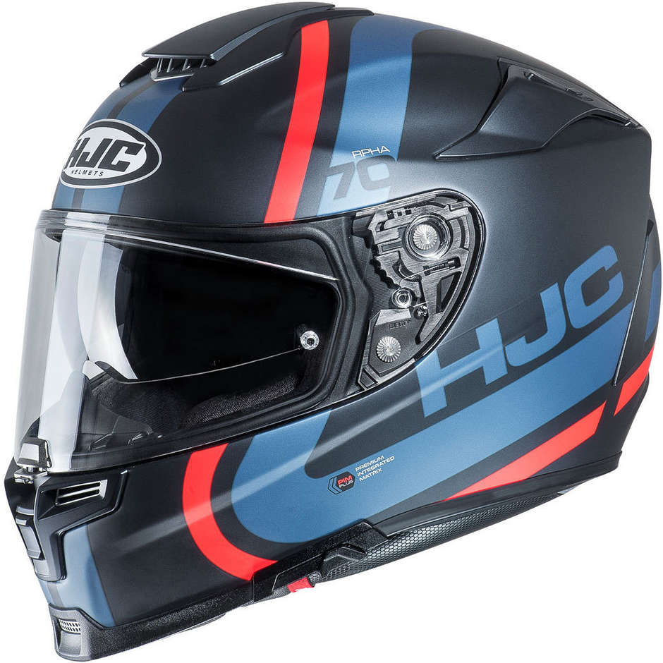 Integral motorcycle helmet Hjc RPHA 70 double visor Gaon MC2SF Black Blue