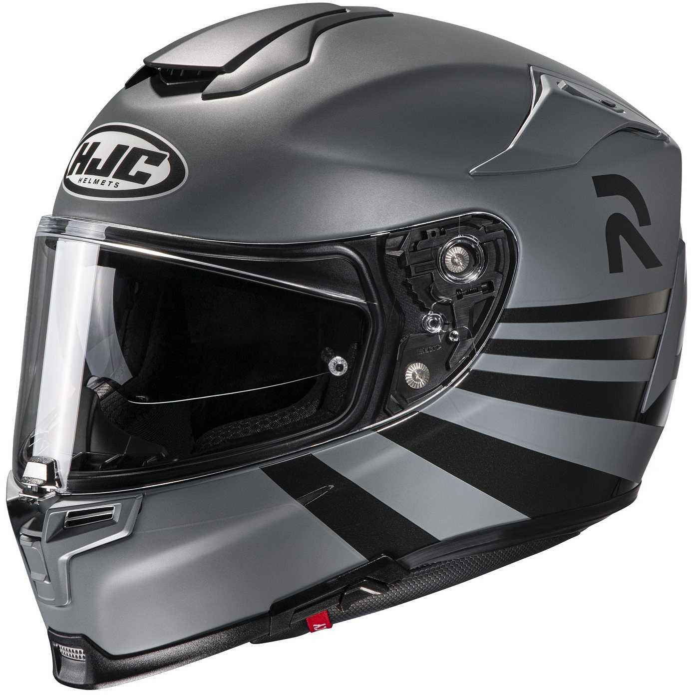 HJC HJC Rpha 70 Stipe MC5SF M Motorcycle Helmet Integral Helmet Grey-Black Matte 