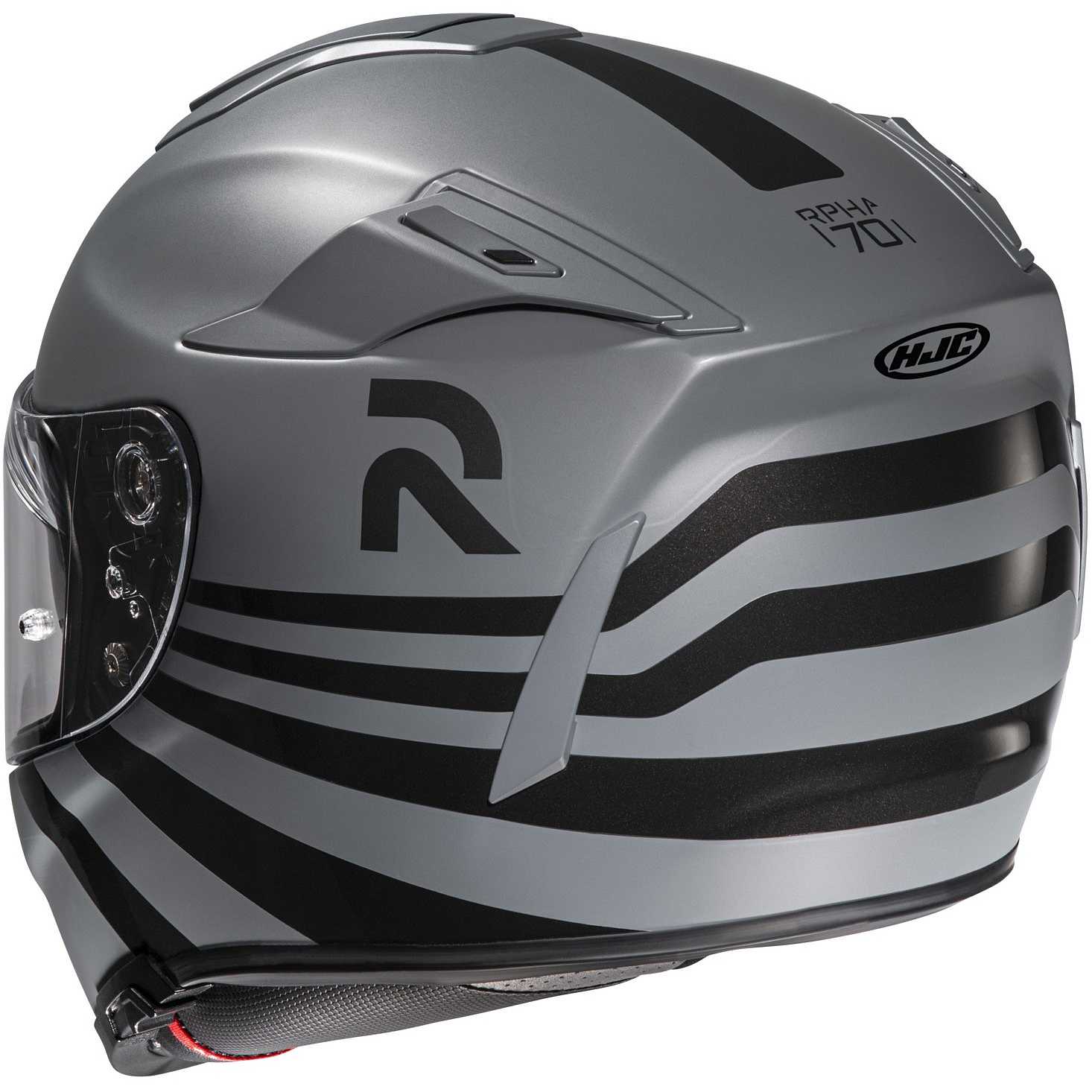 HJC HJC Rpha 70 Stipe MC5SF M Motorcycle Helmet Integral Helmet Grey-Black Matte 