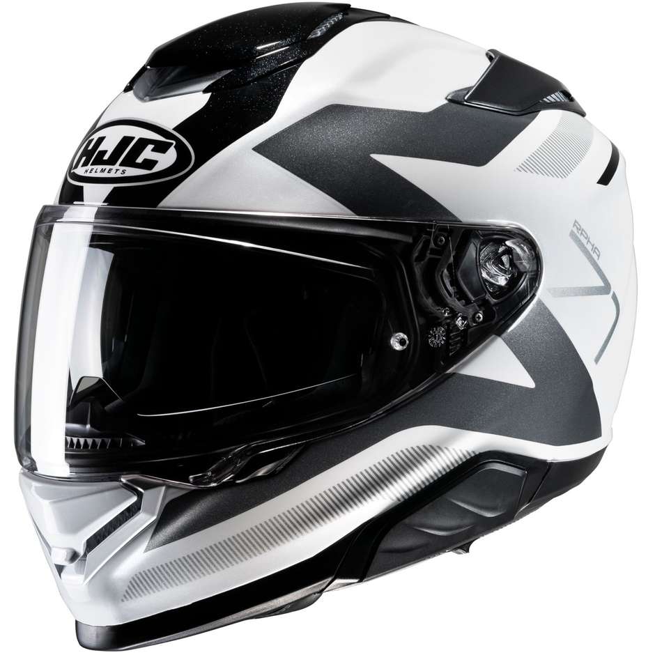 Integral Motorcycle Helmet Hjc RPHA 71 FIN MC10 White Black