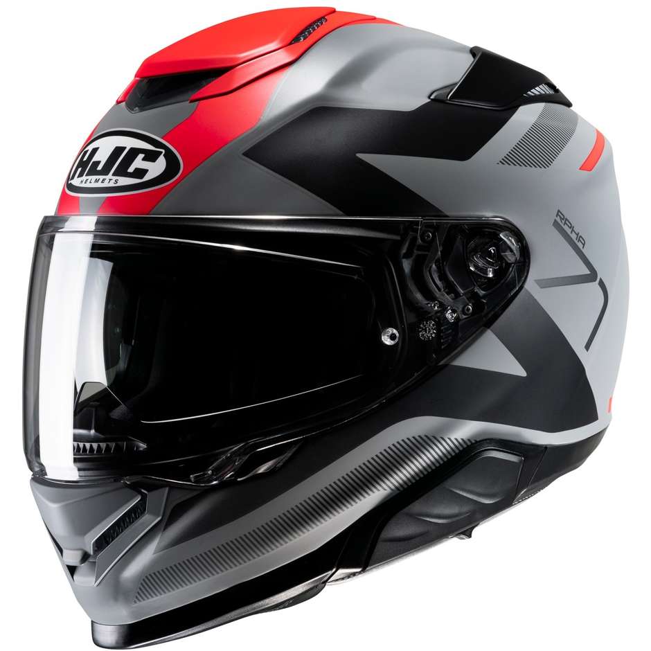 Integral Motorcycle Helmet Hjc RPHA 71 FIN MC1SF Matt Gray Red