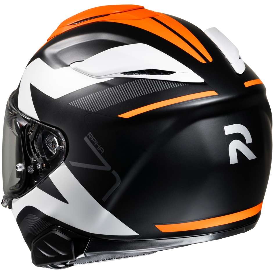 Integral Motorcycle Helmet Hjc RPHA 71 FIN MC7SF Matt Black Orange