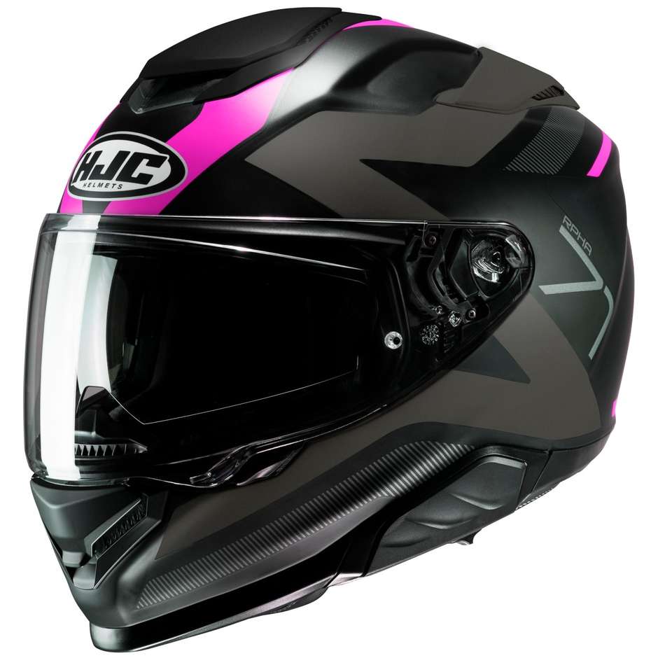 Integral Motorcycle Helmet Hjc RPHA 71 FIN MC8SF Black Pink Opaque