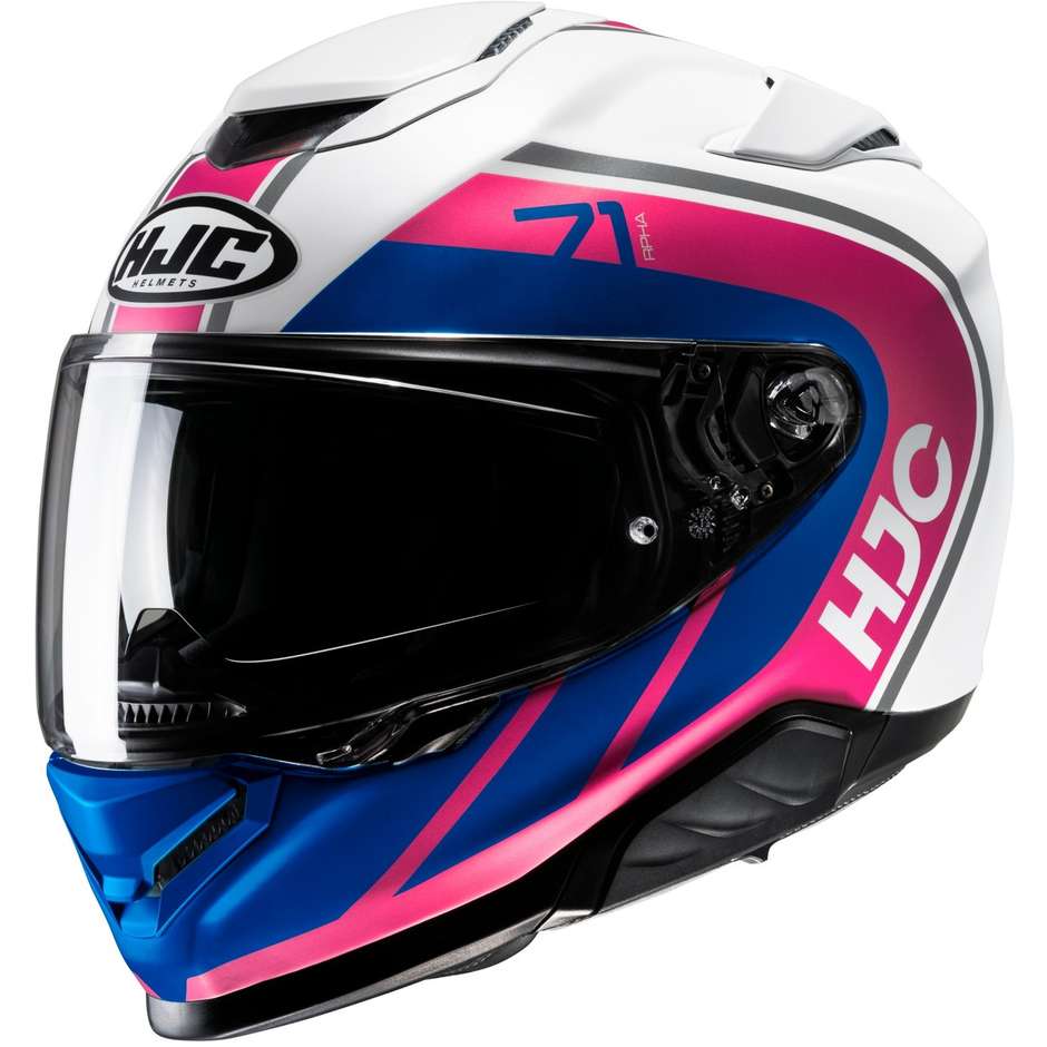 Integral Motorcycle Helmet Hjc RPHA 71 MAPOS MC28SF White Pink Blue Opaque