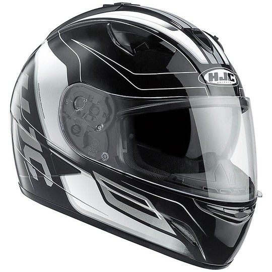 Integral Motorcycle Helmet HJC TR-1 Double Visor Skyride MC-5 Black White