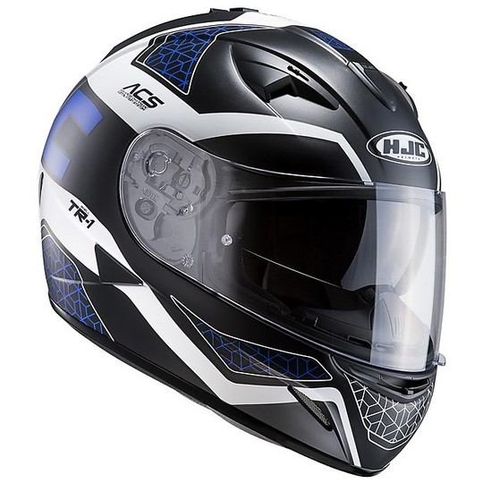 Integral Motorcycle Helmet HJC TR-1 Tholos MC2SF Black Blue White