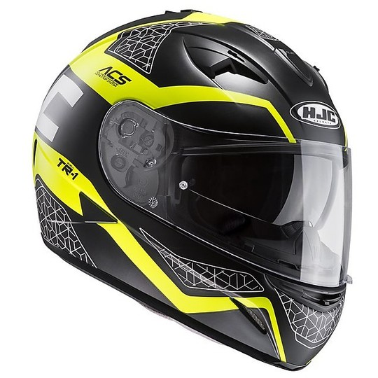 Integral Motorcycle Helmet HJC TR-1 Tholos MC4HSF Black Yellow White