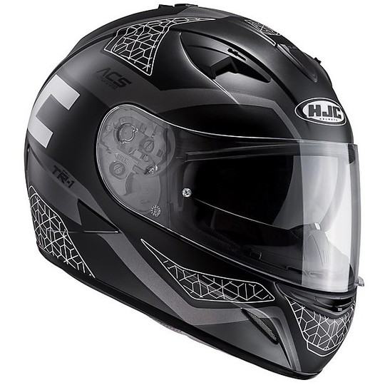 Integral Motorcycle Helmet HJC TR-1 Tholos MC5SF Black White