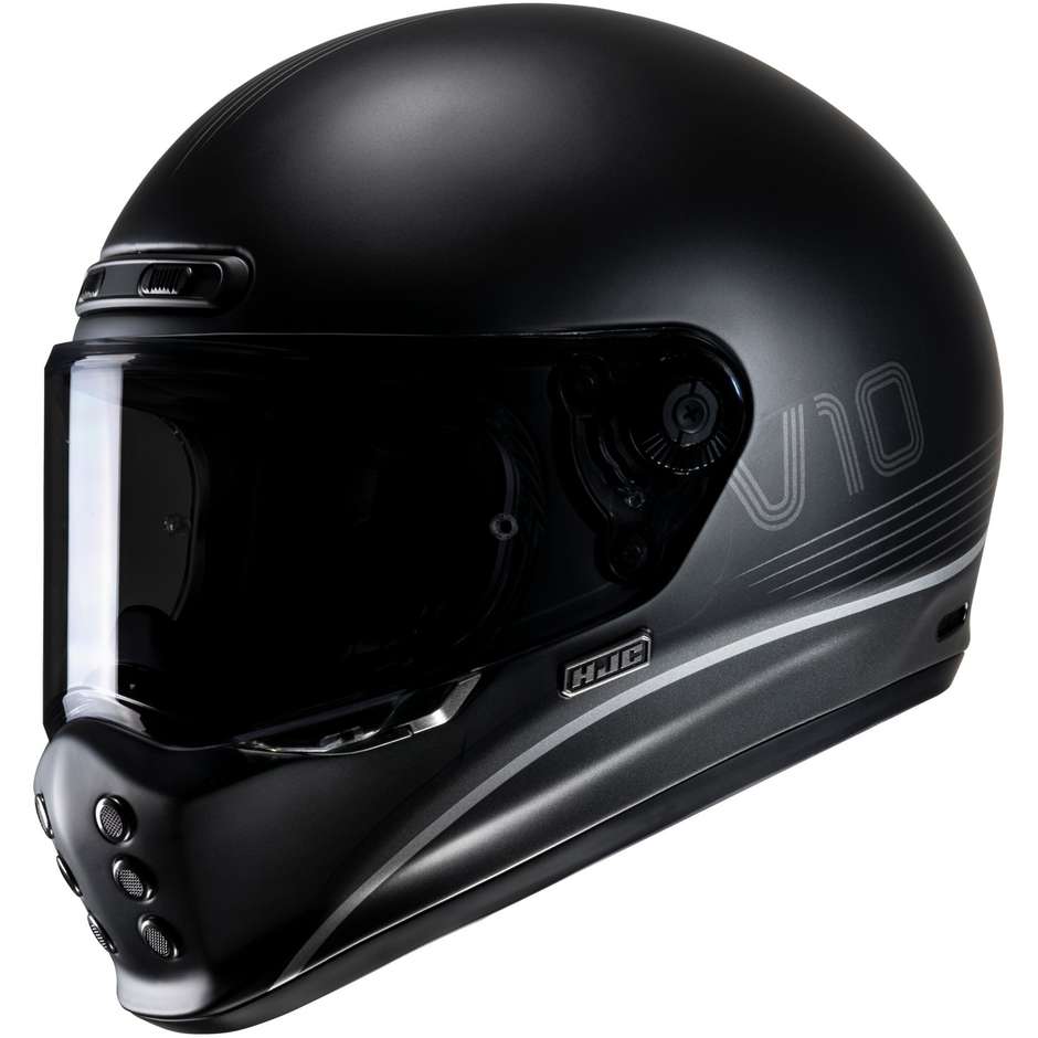 Integral Motorcycle Helmet Hjc V10 TAMI MC5SF Matt Black Gray