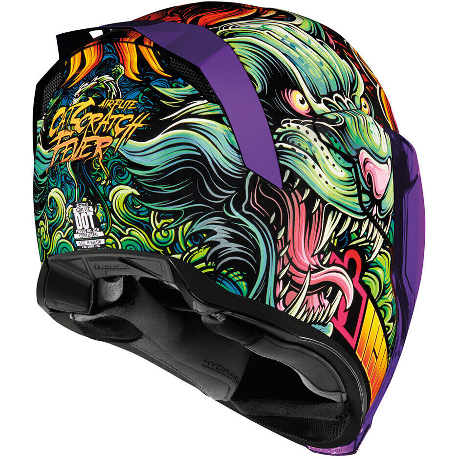 Integral Motorcycle Helmet Icon AIRFLITE CAT SCRATCH FEVER