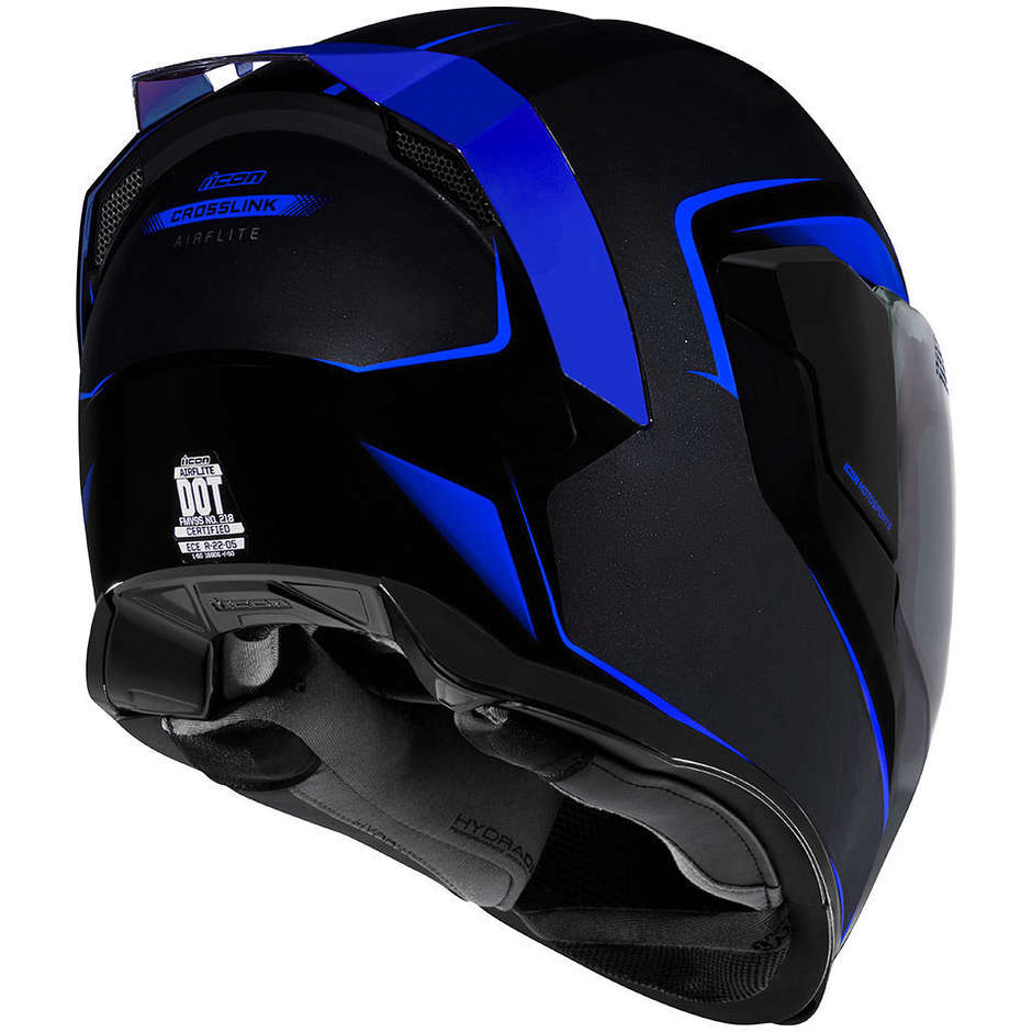 Integral Motorcycle Helmet Icon AIRFLITE CROSSLINK Blue