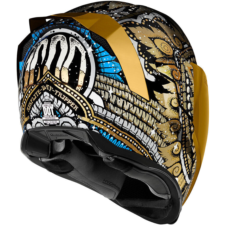 Integral Motorcycle Helmet Icon AIRFLITE DAYTRIPER Gold