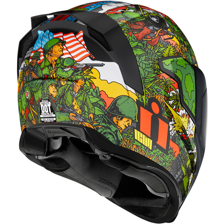 Integral Motorcycle Helmet Icon AIRFLITE GROUNDPOUNDER Green