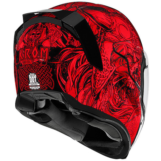 Integral Motorcycle Helmet Icon AIRFLITE Krom Rosso