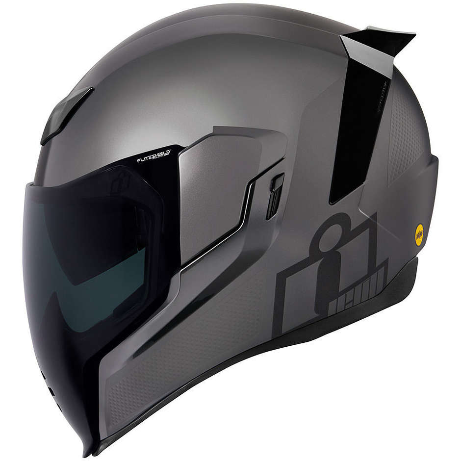 Integral Motorcycle Helmet Icon AIRFLITE MIPS JEWEL Silver
