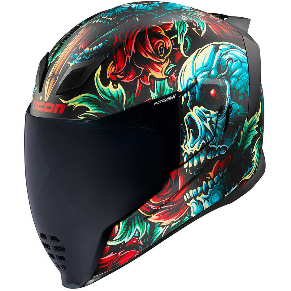 Integral Motorcycle Helmet Icon AIRFLITE MIPS OMNICRUX Black
