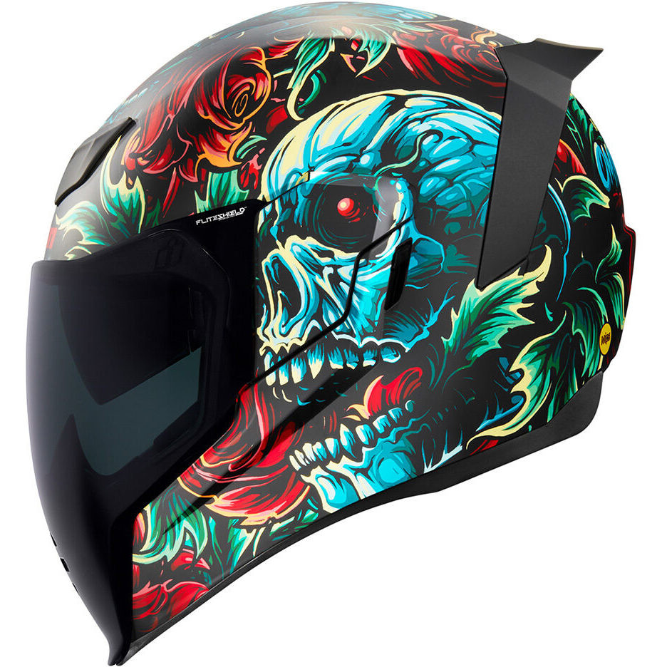 Integral Motorcycle Helmet Icon AIRFLITE MIPS OMNICRUX Black