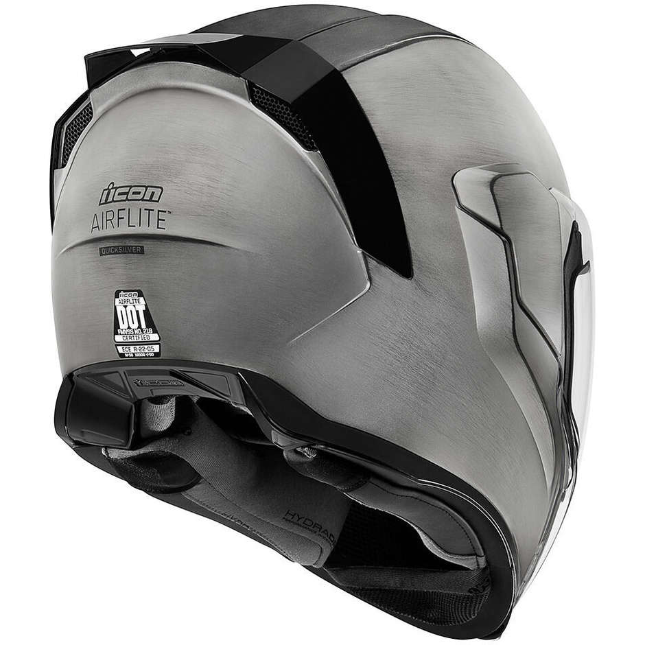 Integral Motorcycle Helmet Icon AIRFLITE Quicksilver Gray