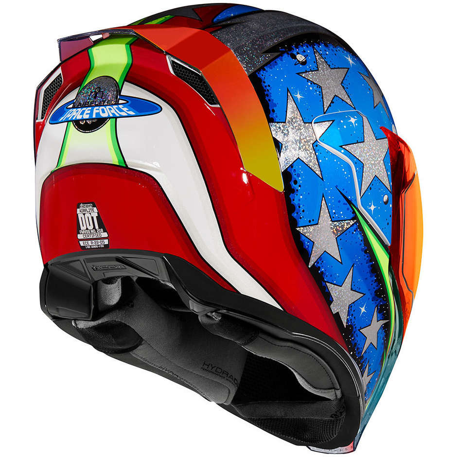 Integral Motorcycle Helmet Icon AIRFLITE SPACE FORCE Glory