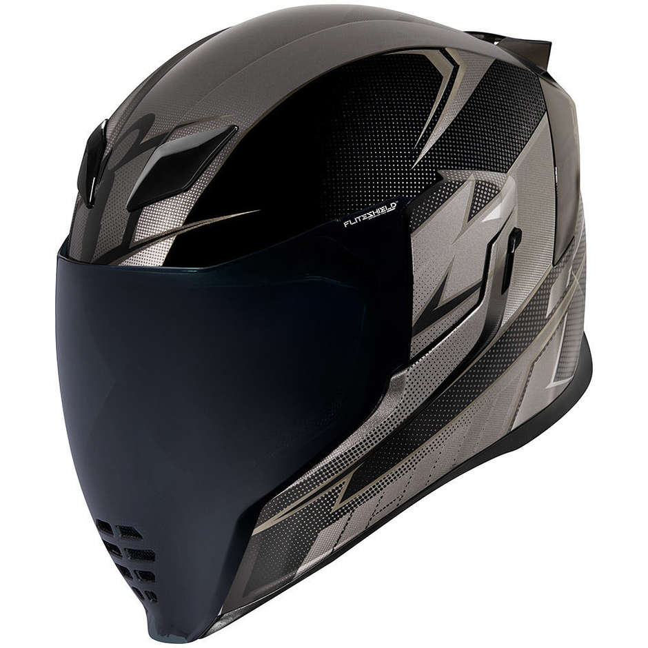 Integral Motorcycle Helmet Icon AIRFLITE ULTRABOLT Black
