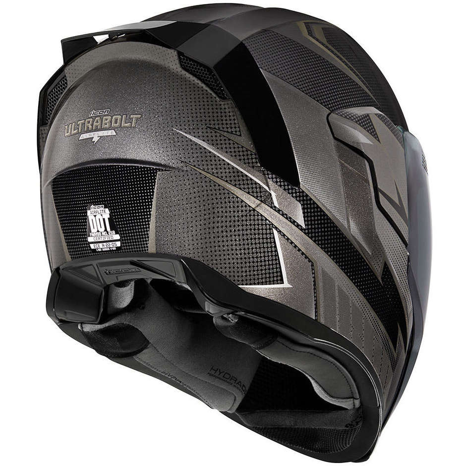 Integral Motorcycle Helmet Icon AIRFLITE ULTRABOLT Black
