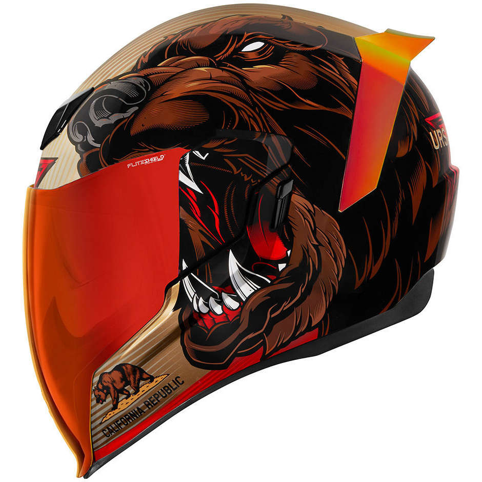 Integral Motorcycle Helmet Icon AIRFLITE URSA MAJOR Gold