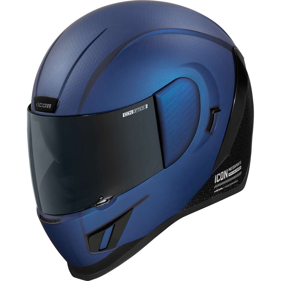 Integral Motorcycle Helmet Icon AIRFORM Counterstrike MIP Blue
